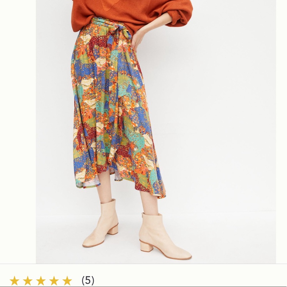 Anthropologie Maeve Castilla tiered midi skirt